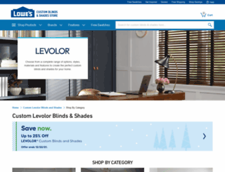 lowes.levolor.com screenshot