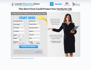 lowestlife-insurancerates.com screenshot