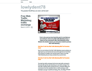 lowlydent78.wordpress.com screenshot