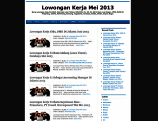 lowonganpekerjaanmei2013.blogspot.com screenshot