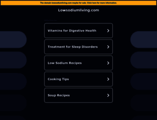 lowsodiumliving.com screenshot