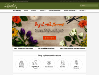 loyalistflowers.com screenshot
