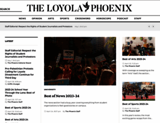 loyolaphoenix.com screenshot
