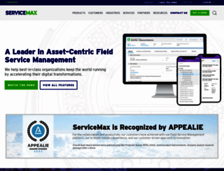 lp.servicemax.com screenshot