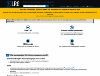 lrg-sequence.org screenshot