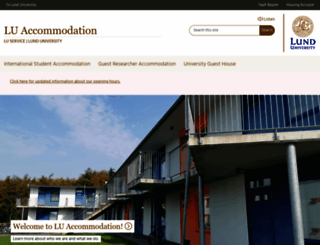 luaccommodation.lu.se screenshot