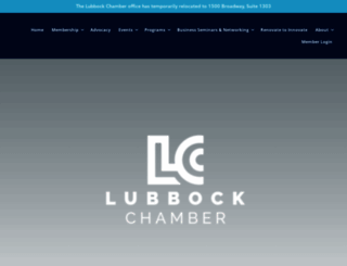 lubbockchamber.com screenshot