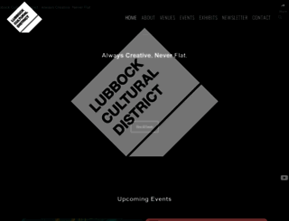 lubbockculturaldistrict.org screenshot