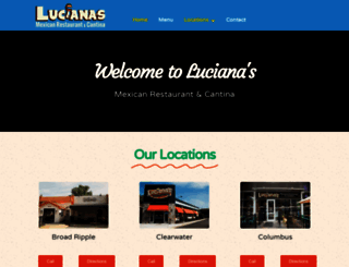 lucianasmexicanrestaurant.com screenshot