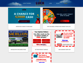 luckisonyourside.com screenshot