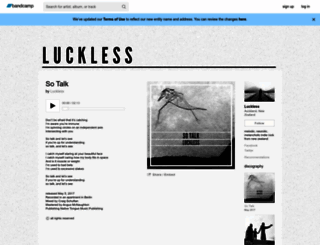 luckless.bandcamp.com screenshot