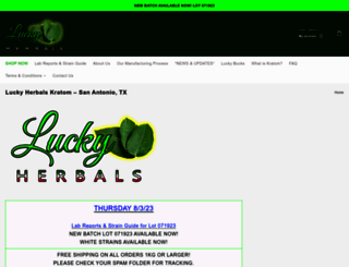 luckyherbals.com screenshot