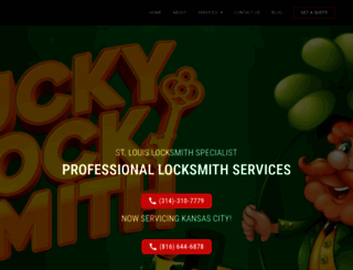 luckylocksmithstl.com screenshot