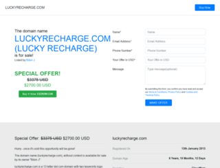 luckyrecharge.com screenshot