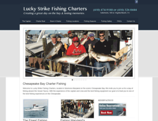 luckystrikefishingcharters.com screenshot