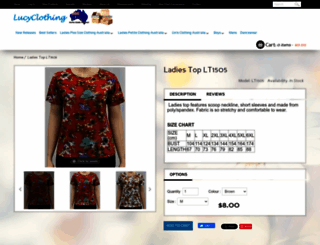 lucyclothing.com.au screenshot