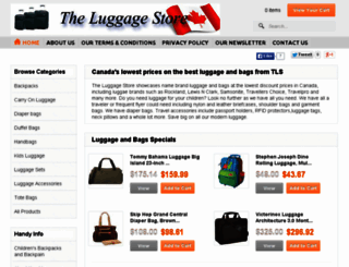 luggageandbags.ca screenshot