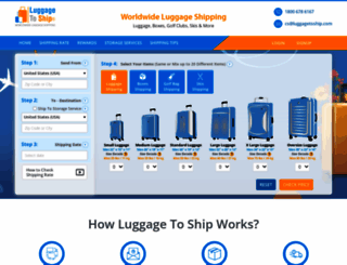 luggagetoship.com screenshot