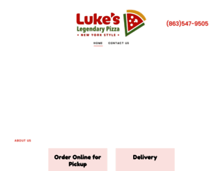 lukeslegendarypizza.com screenshot
