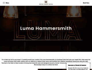 lumahotelhammersmith.co.uk screenshot