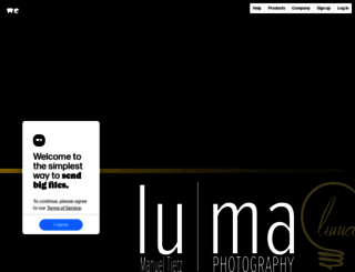lumaphotodesign.wetransfer.com screenshot