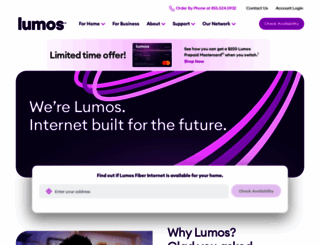 lumosnetworks.com screenshot