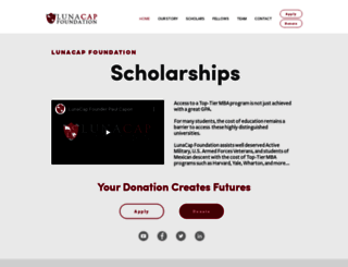 lunacapfoundation.org screenshot