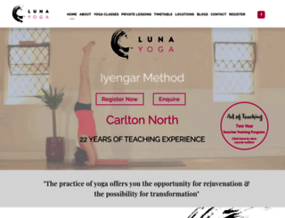 lunayoga.com.au screenshot