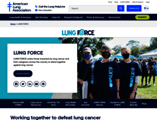 lungforce.org screenshot