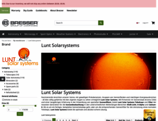lunt-solarsystems.eu screenshot