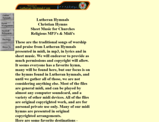 lutheranhymnal.com screenshot