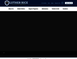 lutherrice.edu screenshot