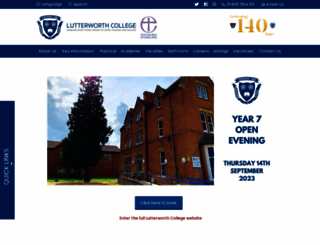 lutterworthcollege.com screenshot