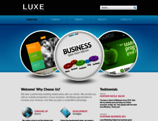 luxemarketingsolutions.com screenshot