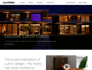 luxury.lutron.com screenshot