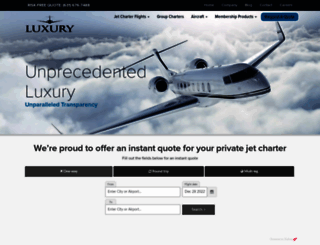 luxuryaircraftsolutions.com screenshot