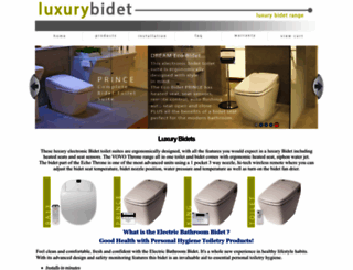 luxurybidets.com.au screenshot