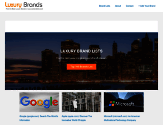 luxurybrandlists.com screenshot