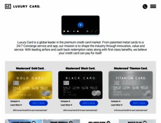 luxurycard.com screenshot