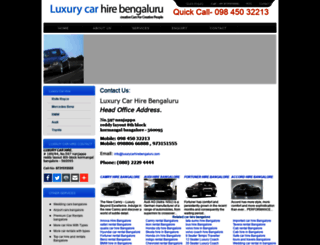luxurycarhirebengaluru.com screenshot