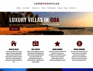 luxurygoavillas.com screenshot