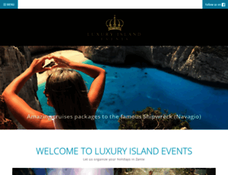 luxuryislandevents.com screenshot