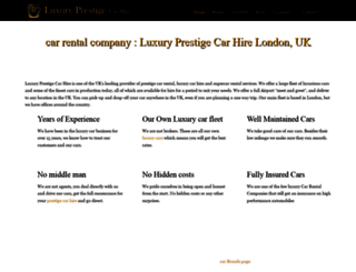 luxuryprestigecarhire.com screenshot