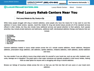 luxuryrehabcenters.org screenshot