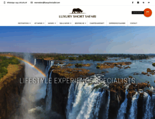 luxuryshortsafari.com screenshot