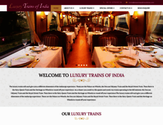 luxurytrainsofindia.in screenshot