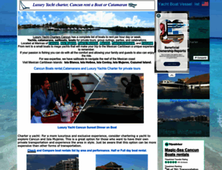 luxuryyachtchartercancun.com screenshot
