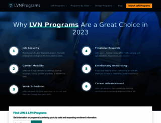 lvnprograms.org screenshot