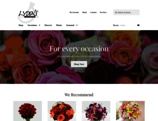 lydiasflowers.com screenshot