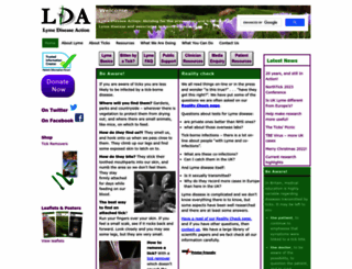 lymediseaseaction.org.uk screenshot